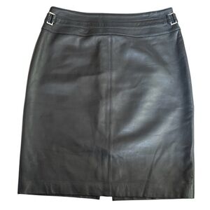 Valerie Separates Genuine Leather Skirt – Size 8 – Y2K Silver Buckle Detail
